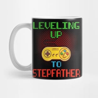 Promoted To Stepfather T-Shirt Unlocked Gamer Leveling Up Mug